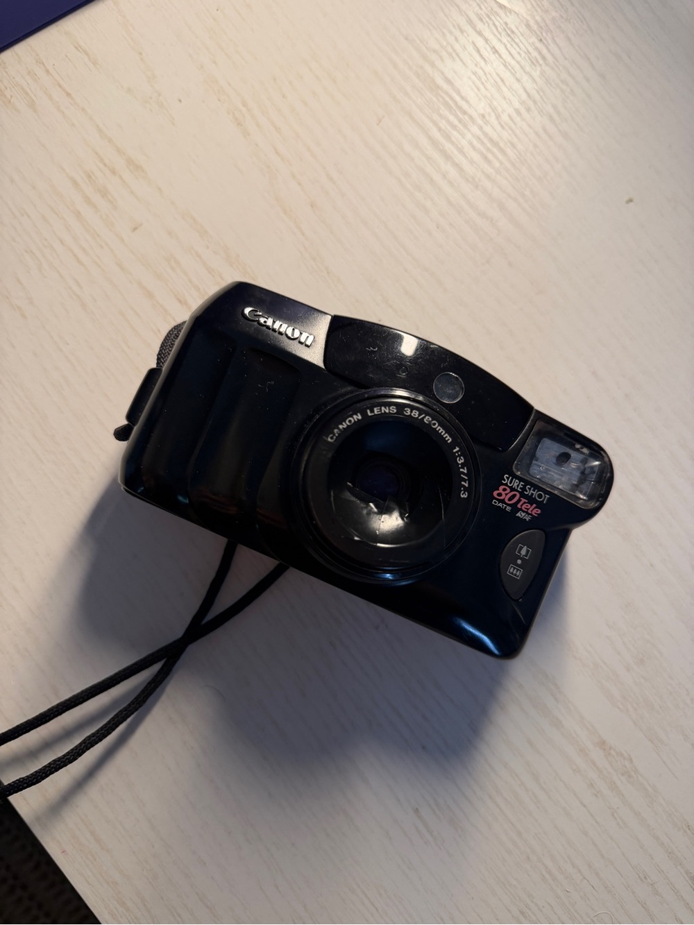 READ DESCRIPTION Canon Black 35mm Point-and-Shoot Film Camera